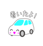 Lineスタンプ 可愛い車 ホワイト 40種類 1円