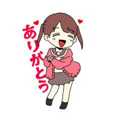 Lineスタンプ かわいい女の子すたんぷ 8種類 120円