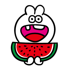 楽しそうなうさぎ Lineスタンプ サダオ